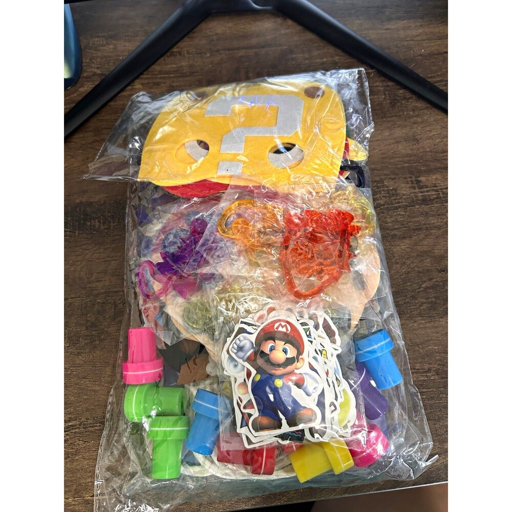 Super Mario Party Favors Assorted Set 110 pcs Mario Donkey Kong,Sticker,Mask etc